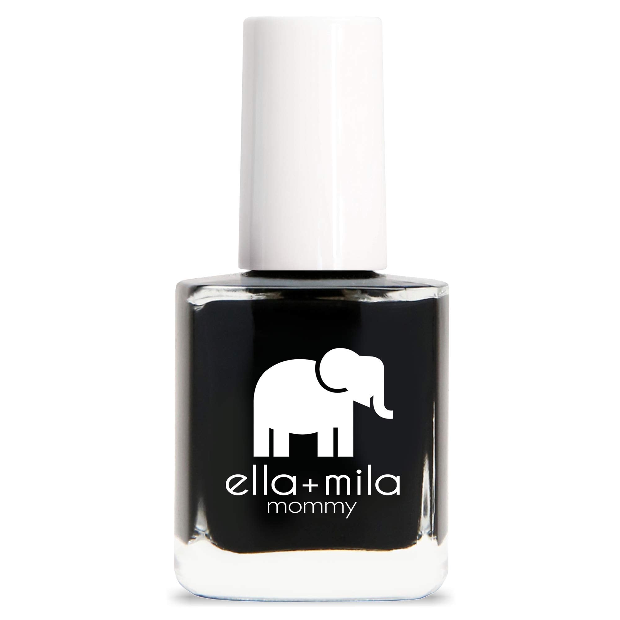 ella+mila brush spreading smooth black polish for even application benefit