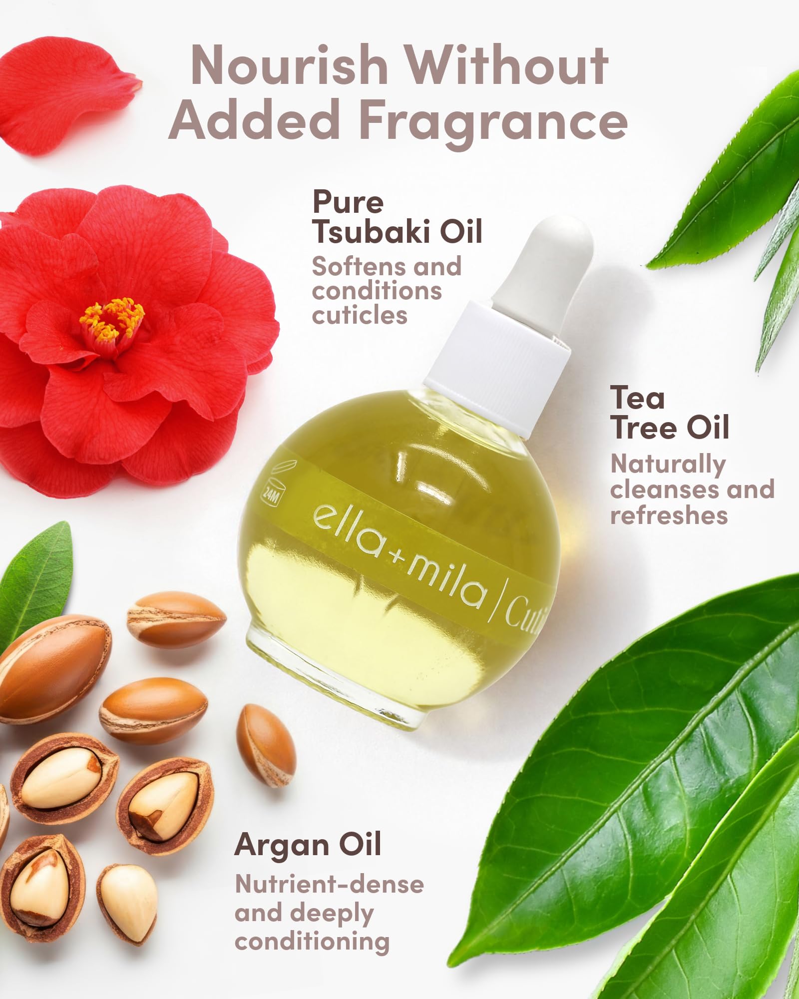 ella+mila oil texture on skin highlighting fast absorption and non-greasy finish