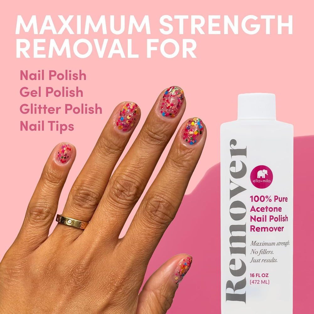 ella+mila before and after nails showing clearer nail surface benefit