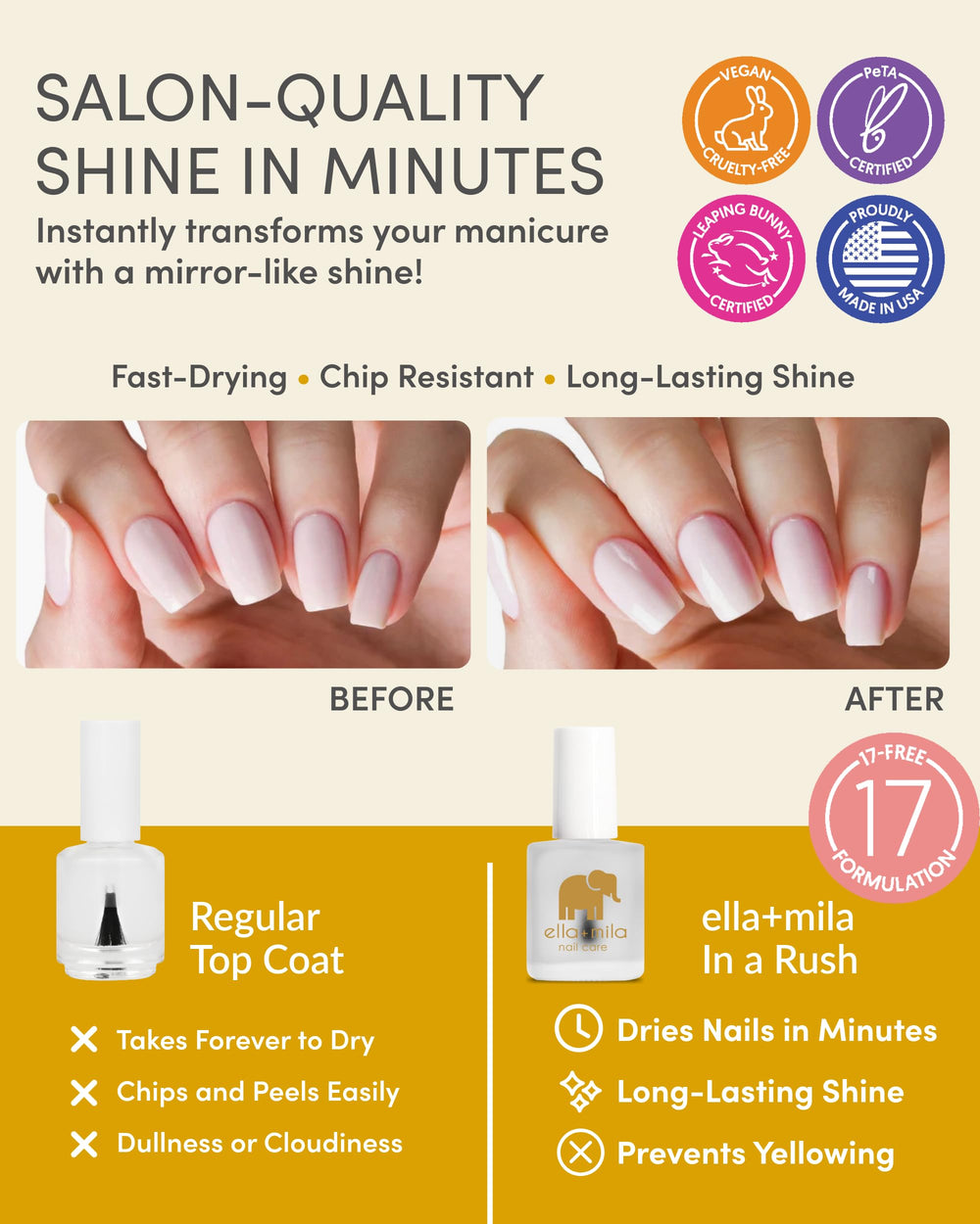 ella+mila brush stroke demonstrating smooth application and control