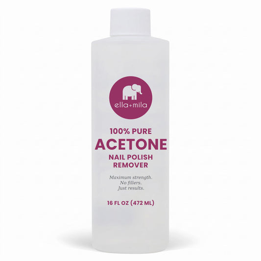 ella+mila front bottle view showing product and professional size benefit