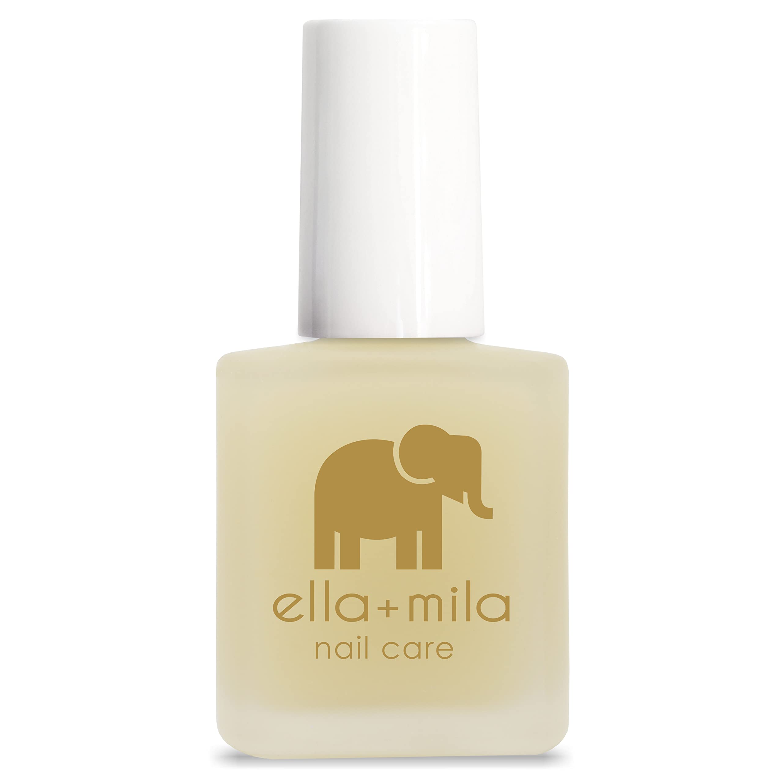 ella+mila base coat among manicure tools showing professional prep benefit