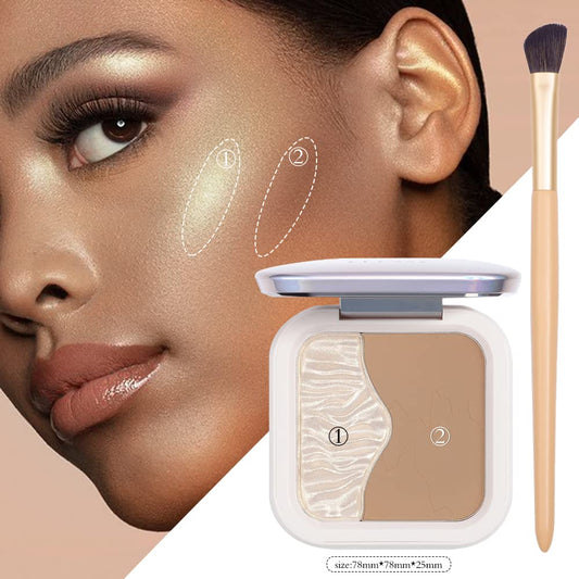 ELLESY open palette with mirror and brush, useful for on-the-go touch ups