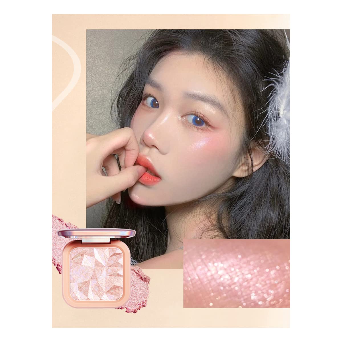 ELLESY highlighting cheekbones demonstrating glow and natural lift