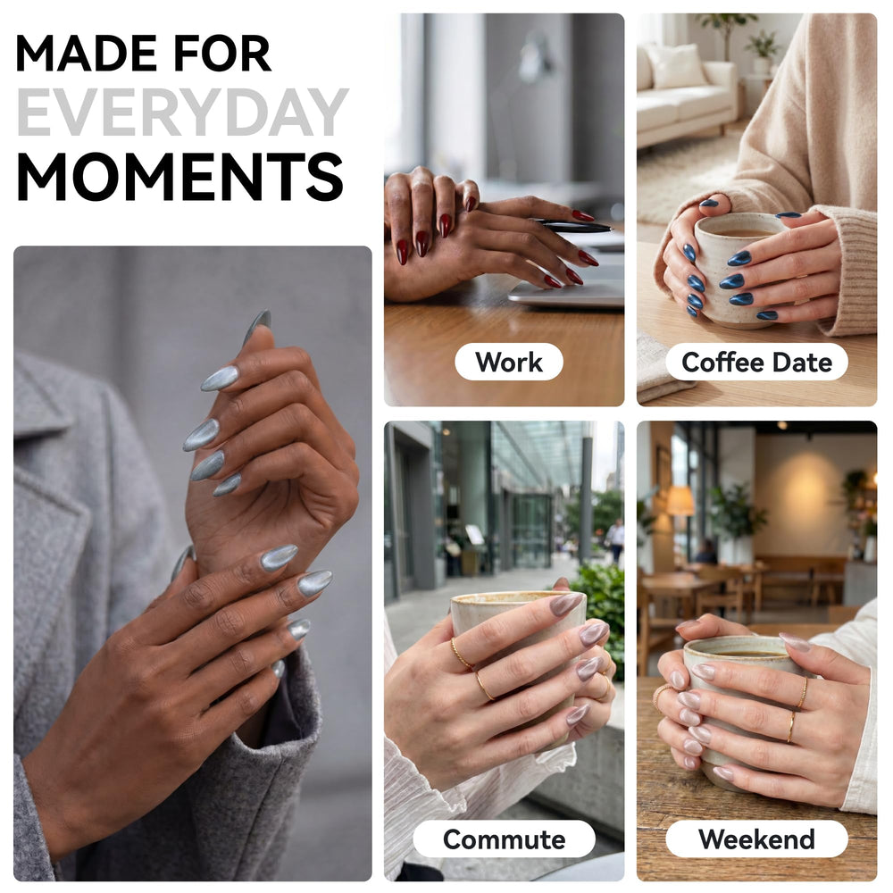 ELLEWIN accessories including cuticle stick file and alcohol pads for prep