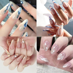 ELLEWIN finished manicure using tips demonstrating salon-quality results