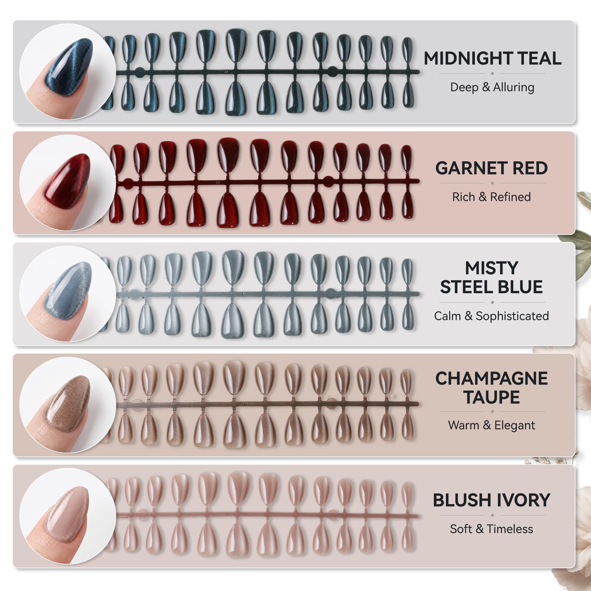 ELLEWIN size layout showing eight sizes for precise fit and comfort