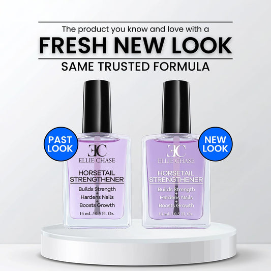 ELLIE CHASE brush applying clear formula for even, protective coverage