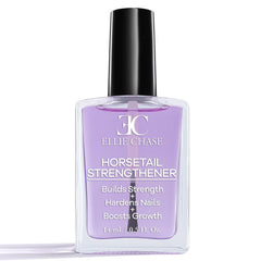 ELLIE CHASE front bottle view showing clear strengthener and benefits