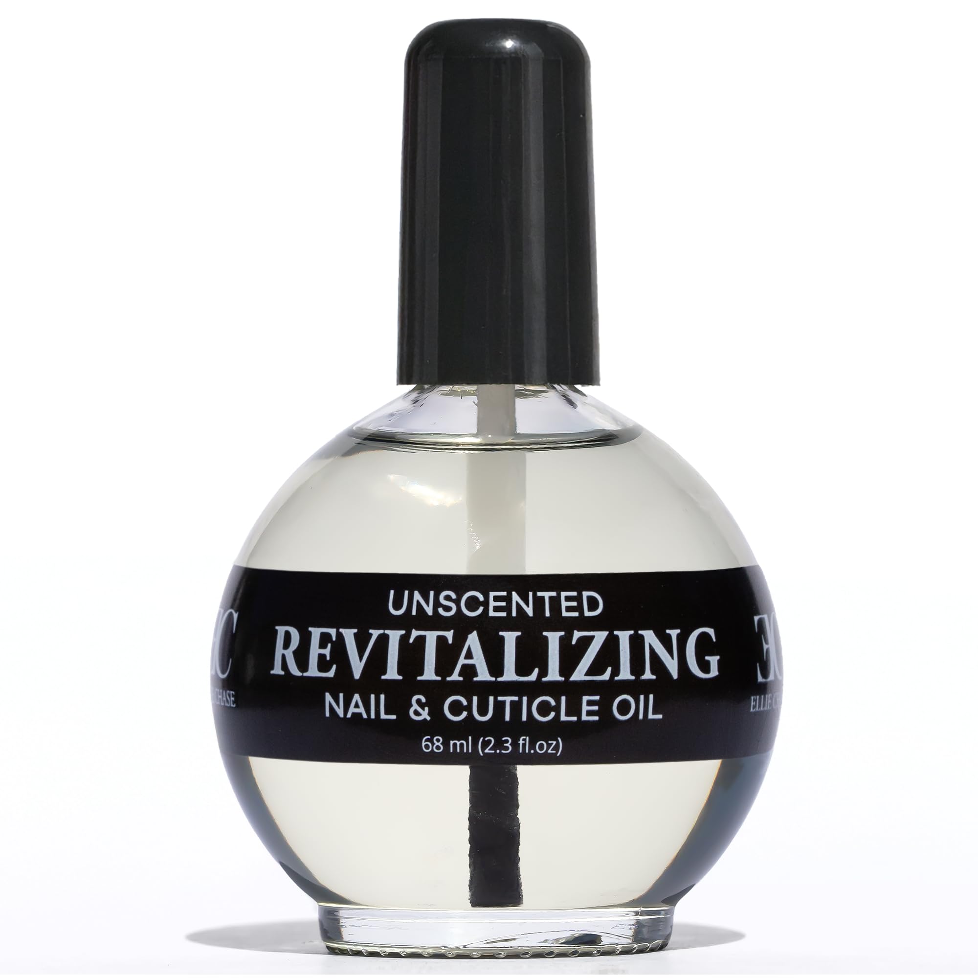 ELLIE CHASE front packaging showing 2.3 fl oz bottle and unscented label for convenient hydration