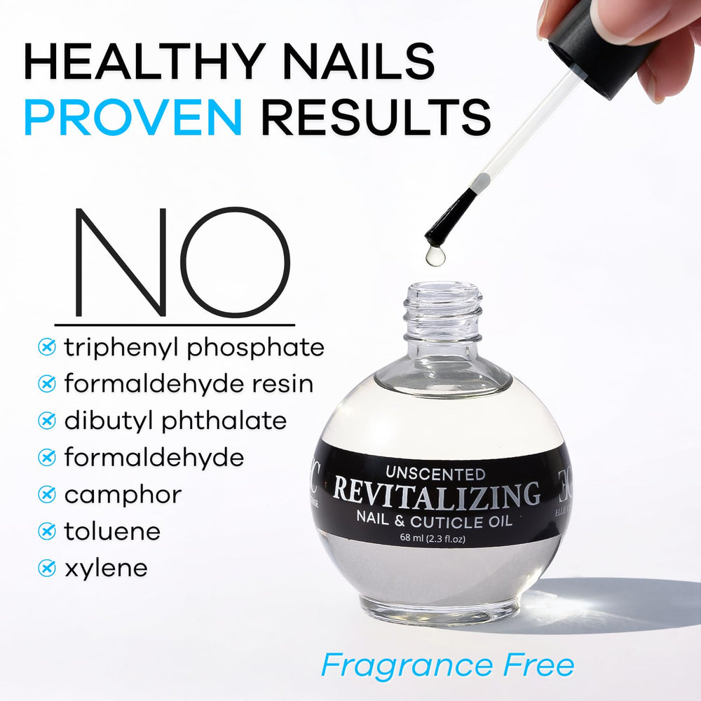 ELLIE CHASE ingredients layout with jojoba, aloe, vitamin E highlighting natural nourishment