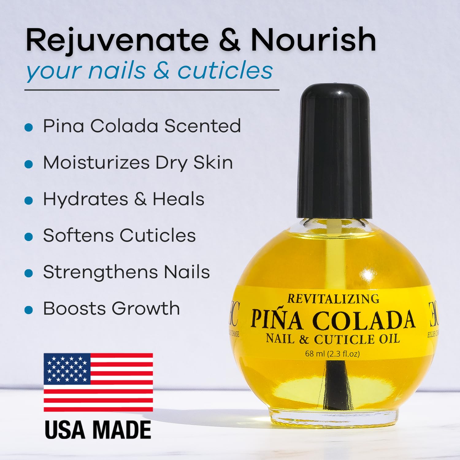 ELLIE CHASE jojoba oil close-up highlighting natural moisturizing benefit