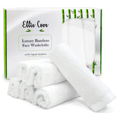 Ellie Cove front folded set showing six white cloths and neat stacking benefit