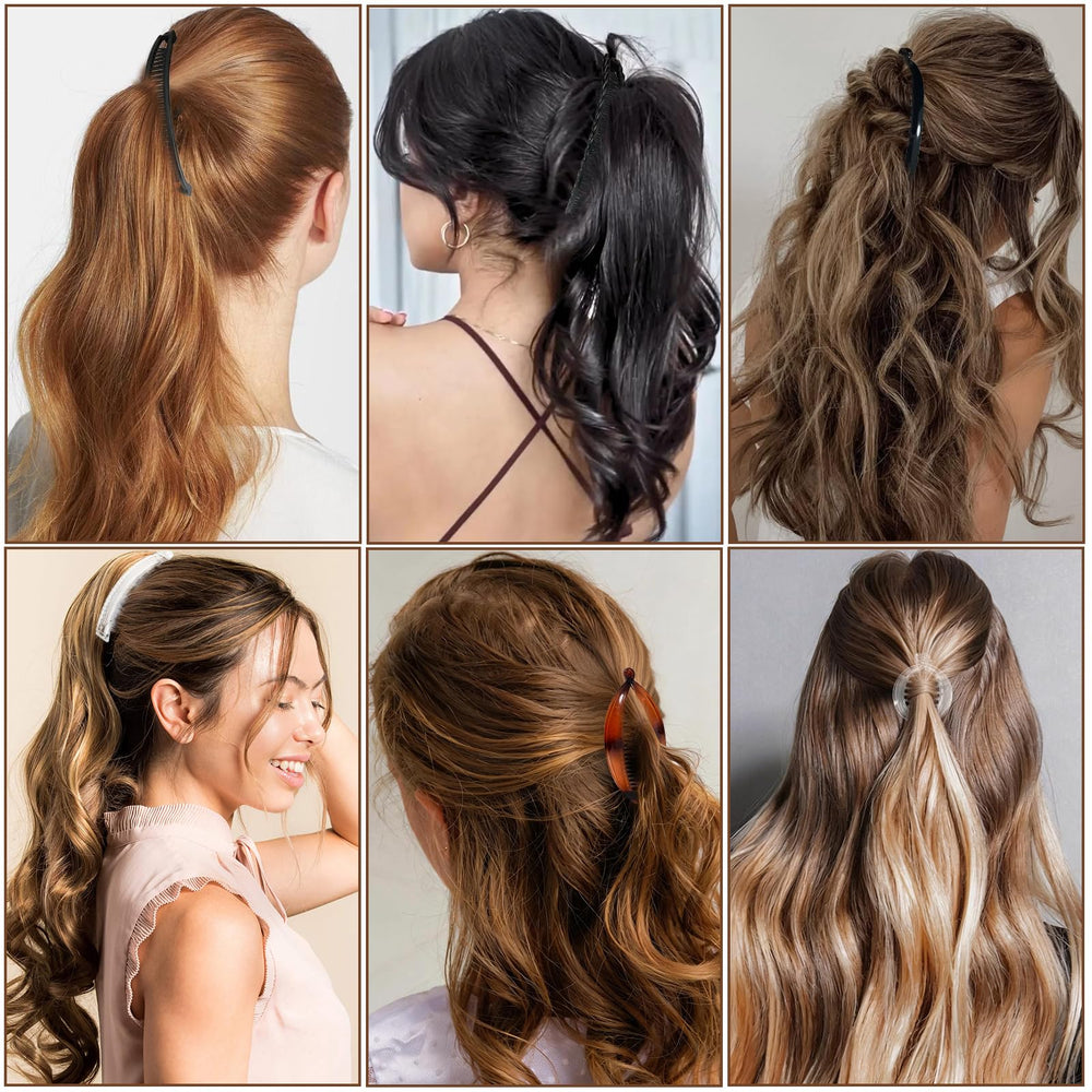 ELLOPH banana clip securing thick hair for strong all-day hold