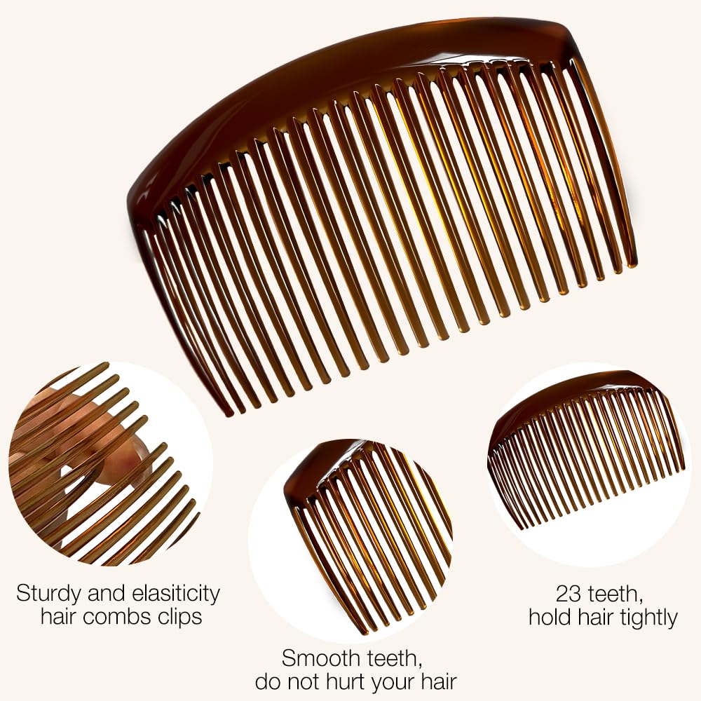 ELLOPH comb placed in bridal updo demonstrating secure hold all day