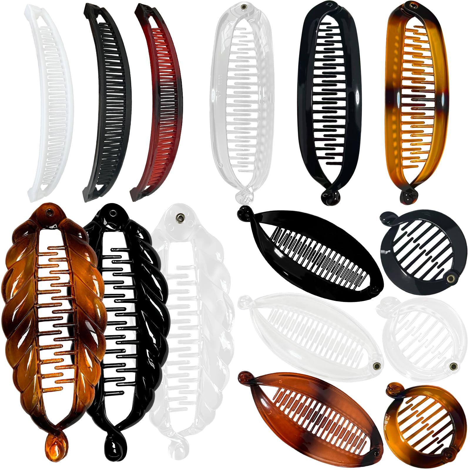 ELLOPH front view of 15-piece clip set showing variety and convenience
