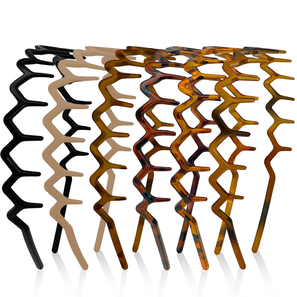 ELLOPH front view of six-pack headbands showing color variety and value