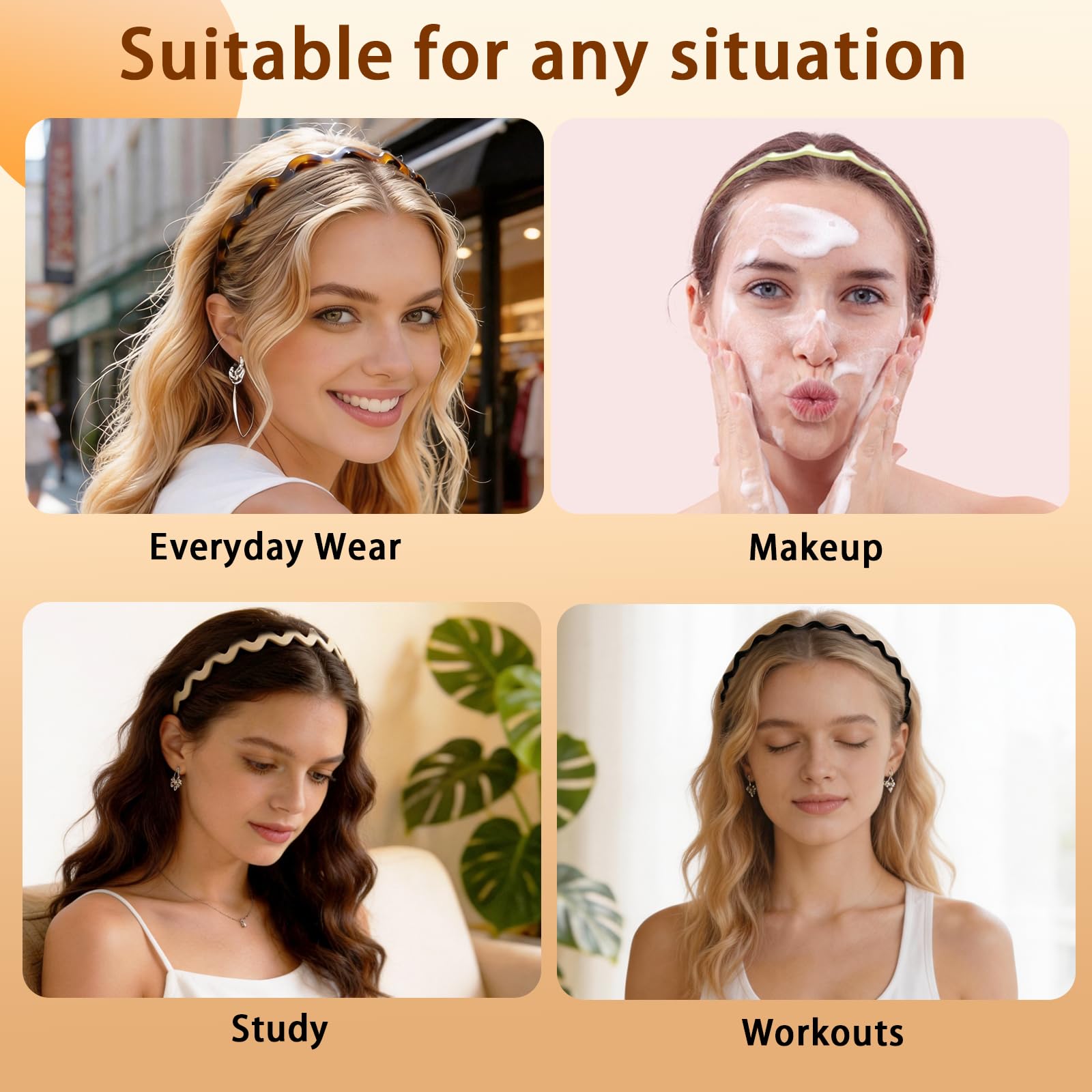 ELLOPH hand holding headband to show scale, easy portable accessory benefit