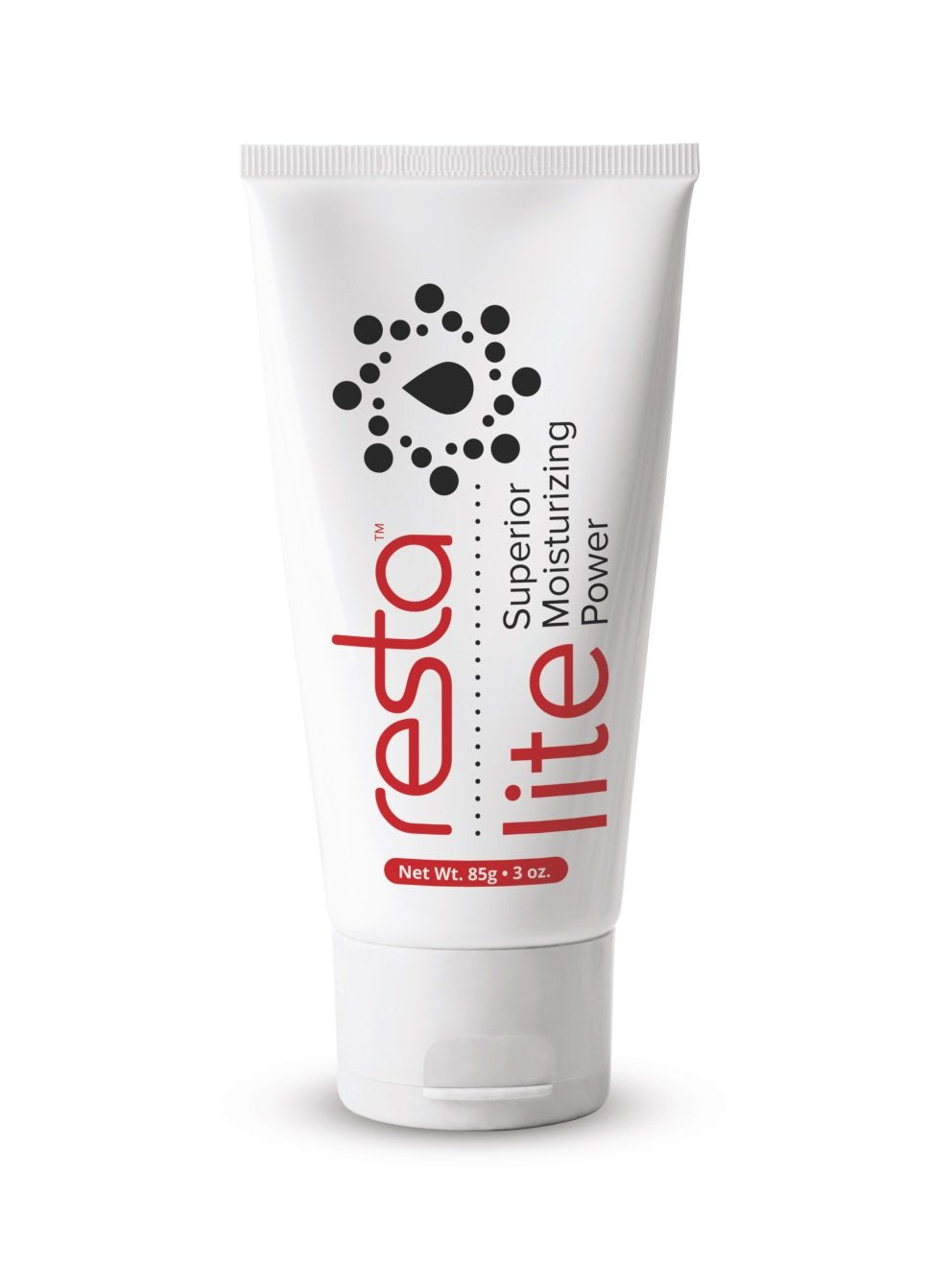 Elta Resta Lite tube front view showing compact 3.0 oz packaging and travel convenience