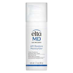 EltaMD pump bottle front view showing clean design and travel-friendly size