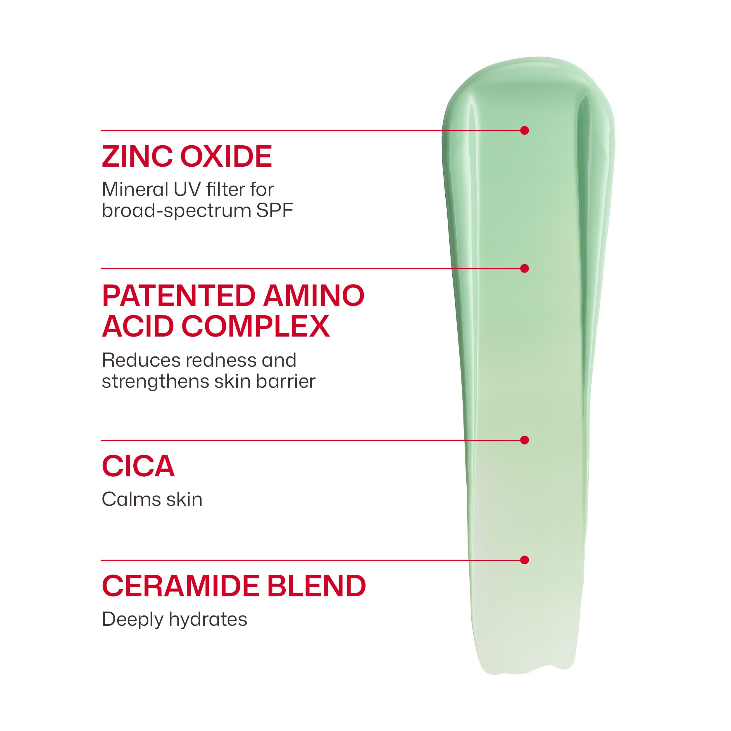 EltaMD applied on hand blended to show coverage and redness neutralizing benefit