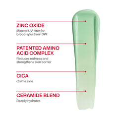 EltaMD applied on hand blended to show coverage and redness neutralizing benefit