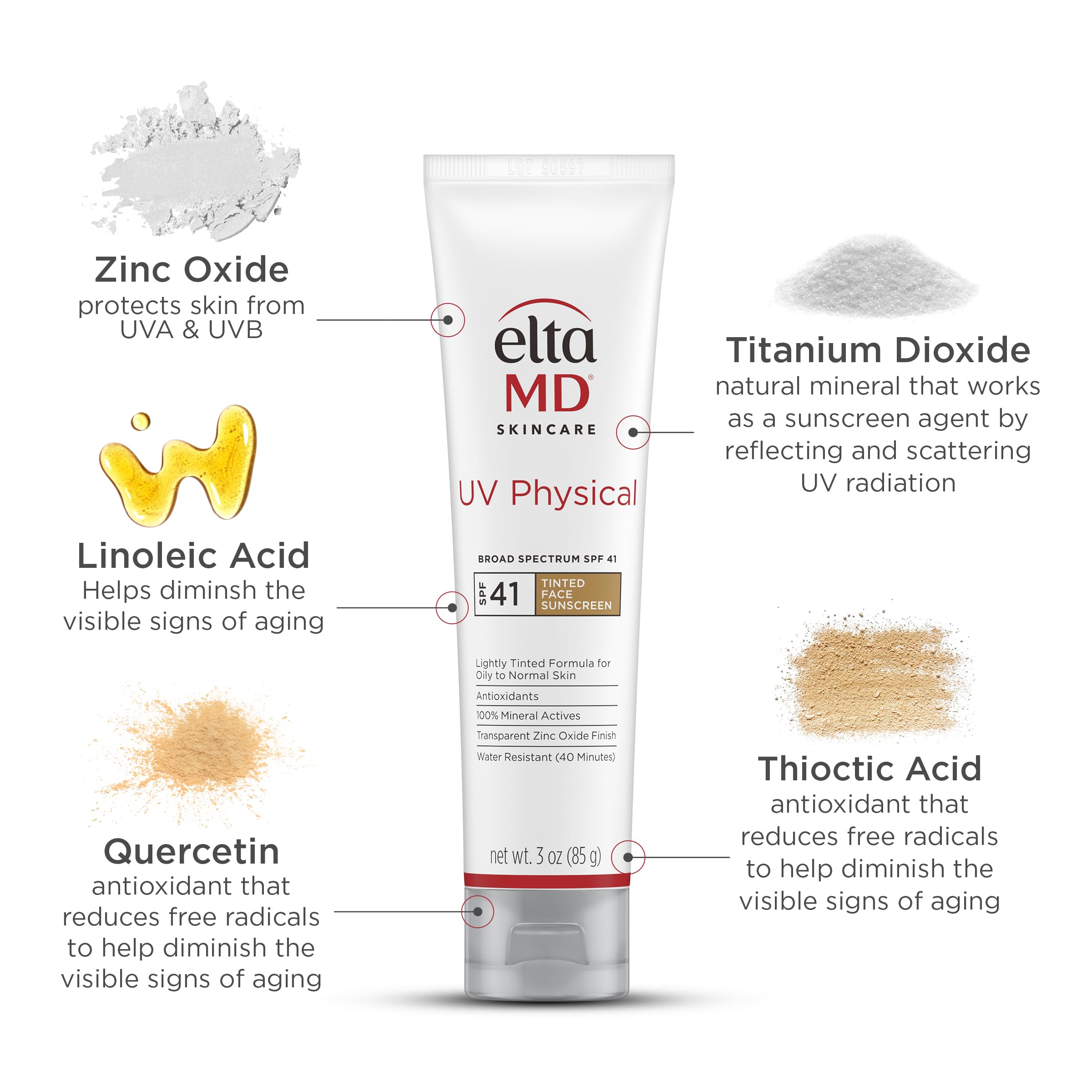 EltaMD swatch on hand illustrating blendability and natural tint