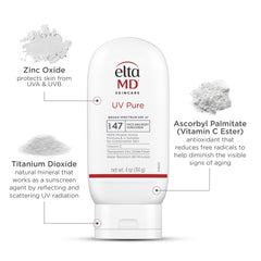 EltaMD applied to wet skin demonstrating water-resistant protection