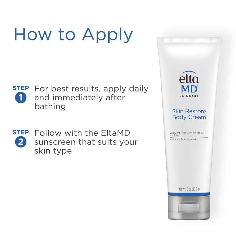 EltaMD applying cream to elbow to soothe dry rough patches