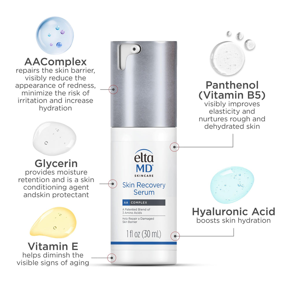 EltaMD bottle beside moisturizer showing layering compatibility benefit