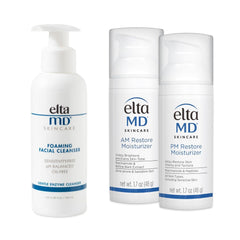 EltaMD foaming facial cleanser front packaging showing bottle and label, gentle cleansing benefit