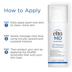 EltaMD bottle on bathroom counter representing morning skincare routine benefit