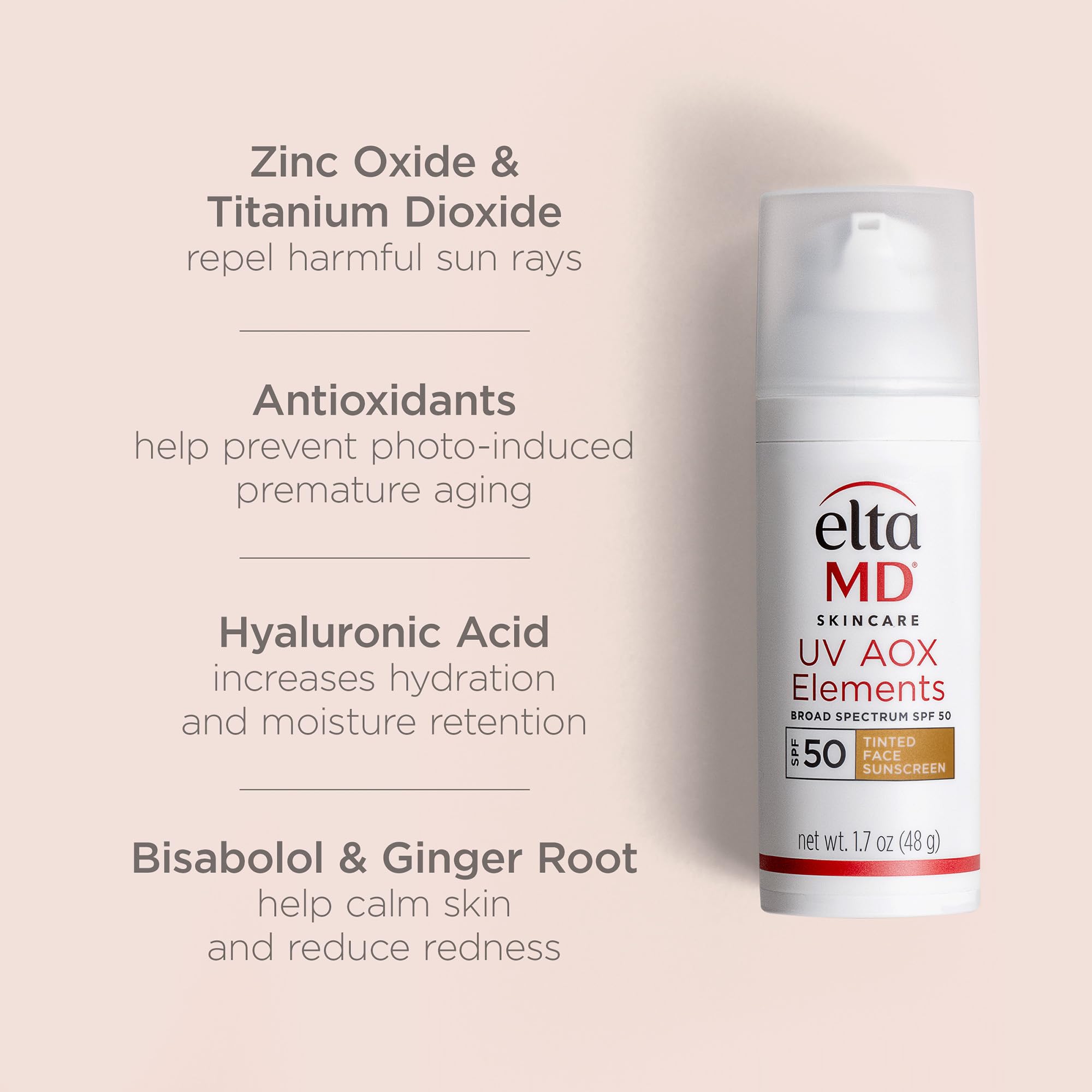 Hand dispensing EltaMD sunscreen from pump demonstrating easy hygienic use