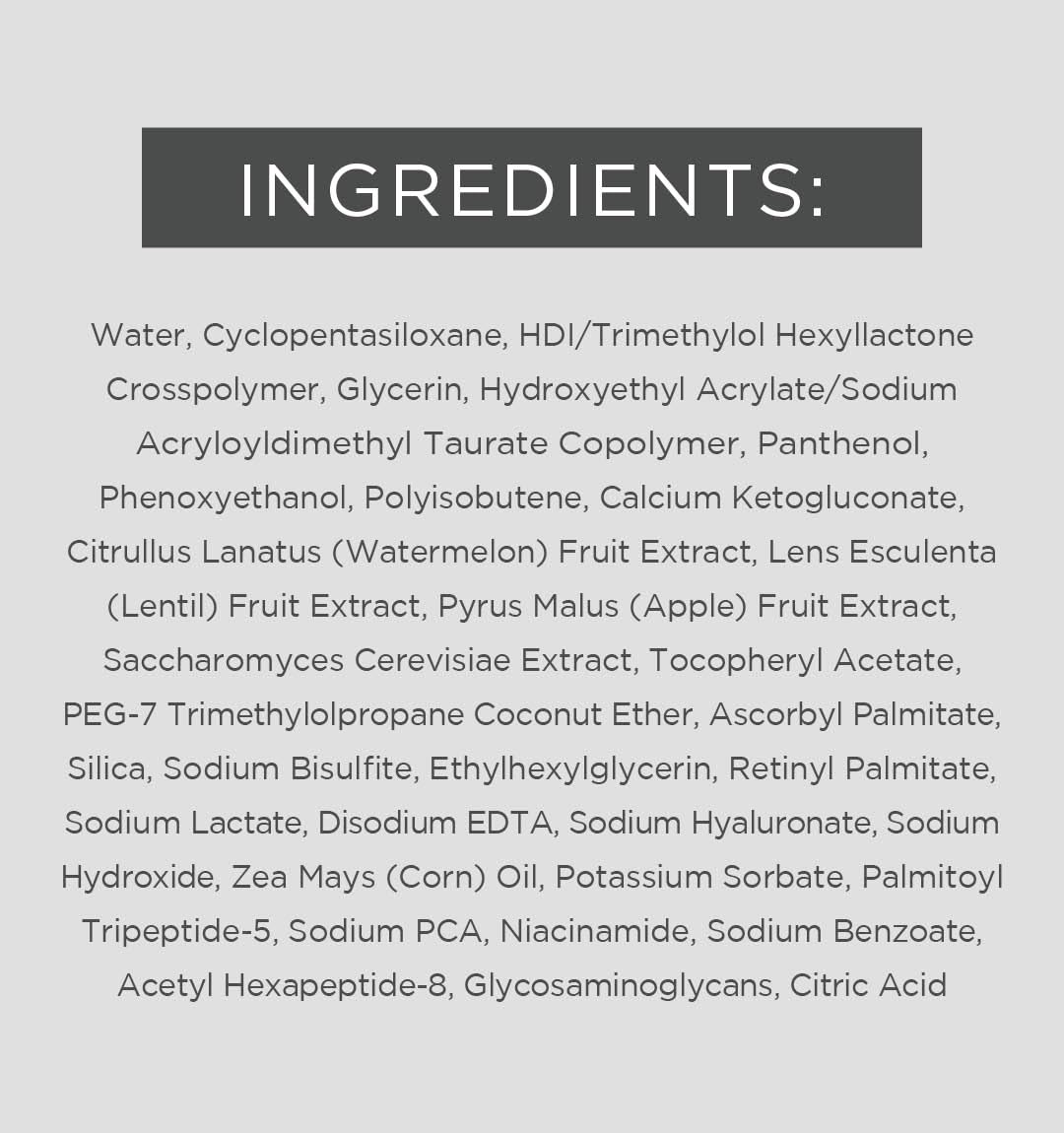 EltaMD Renew Eye Gel on bathroom counter next to makeup showing seamless layering benefit