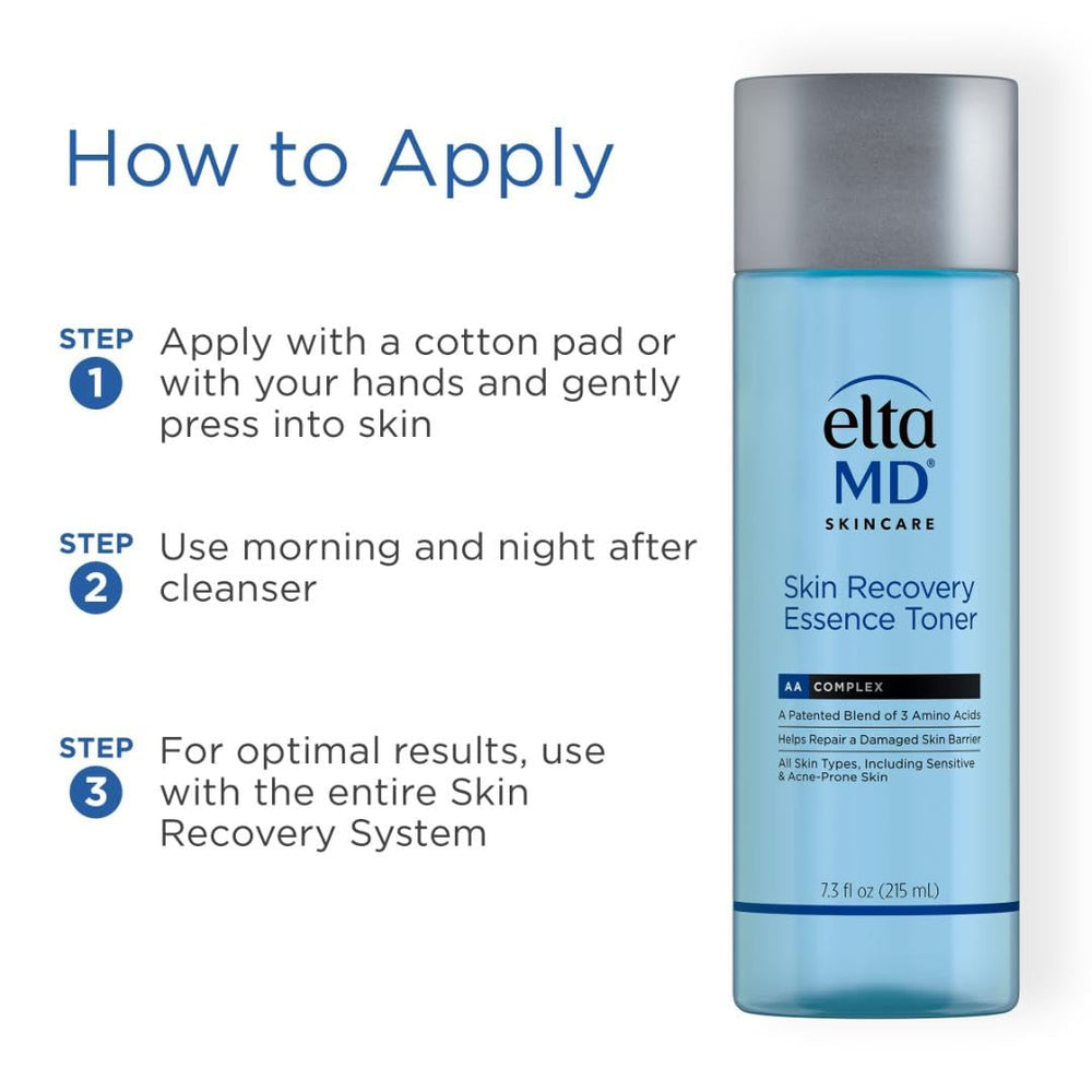 EltaMD 7.3 oz bottle next to common items to show size and travel-friendly benefit