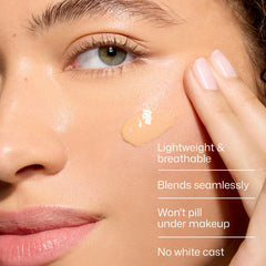 EltaMD label close-up highlighting zinc oxide, niacinamide, and antioxidant ingredients