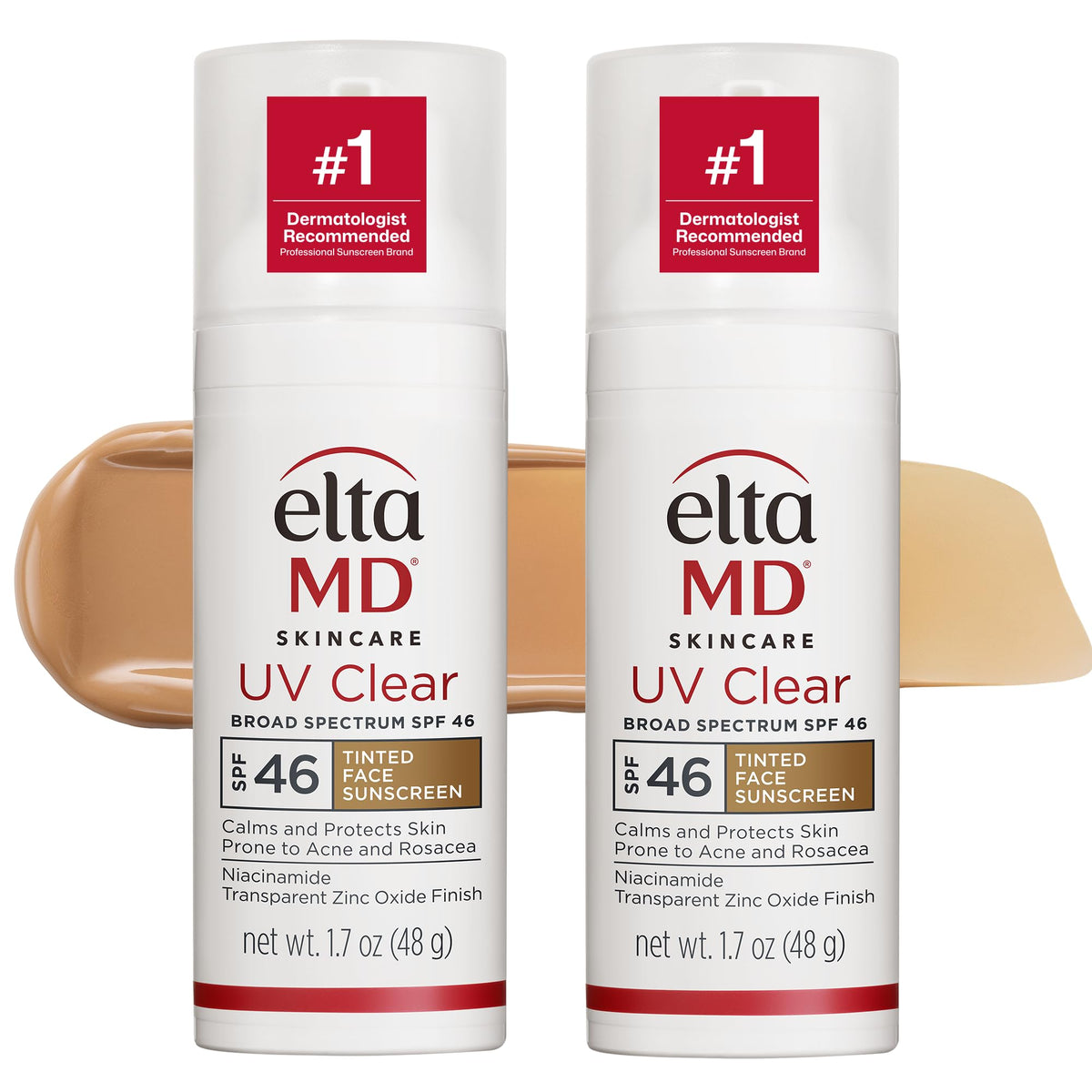 EltaMD front pump bottle showing compact travel-friendly design and SPF benefit