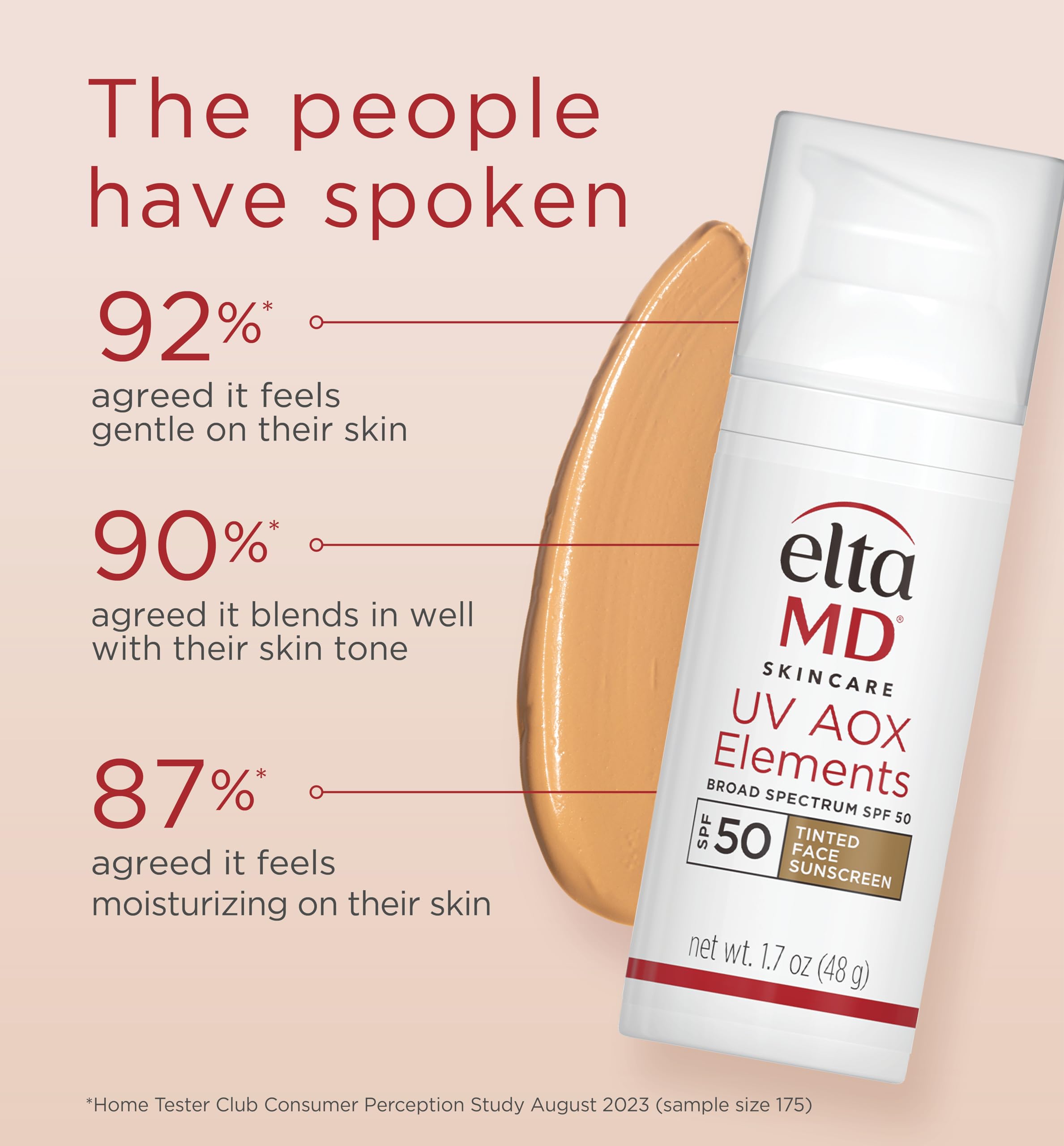 EltaMD tinted sunscreen cream texture close-up highlighting hydrating finish