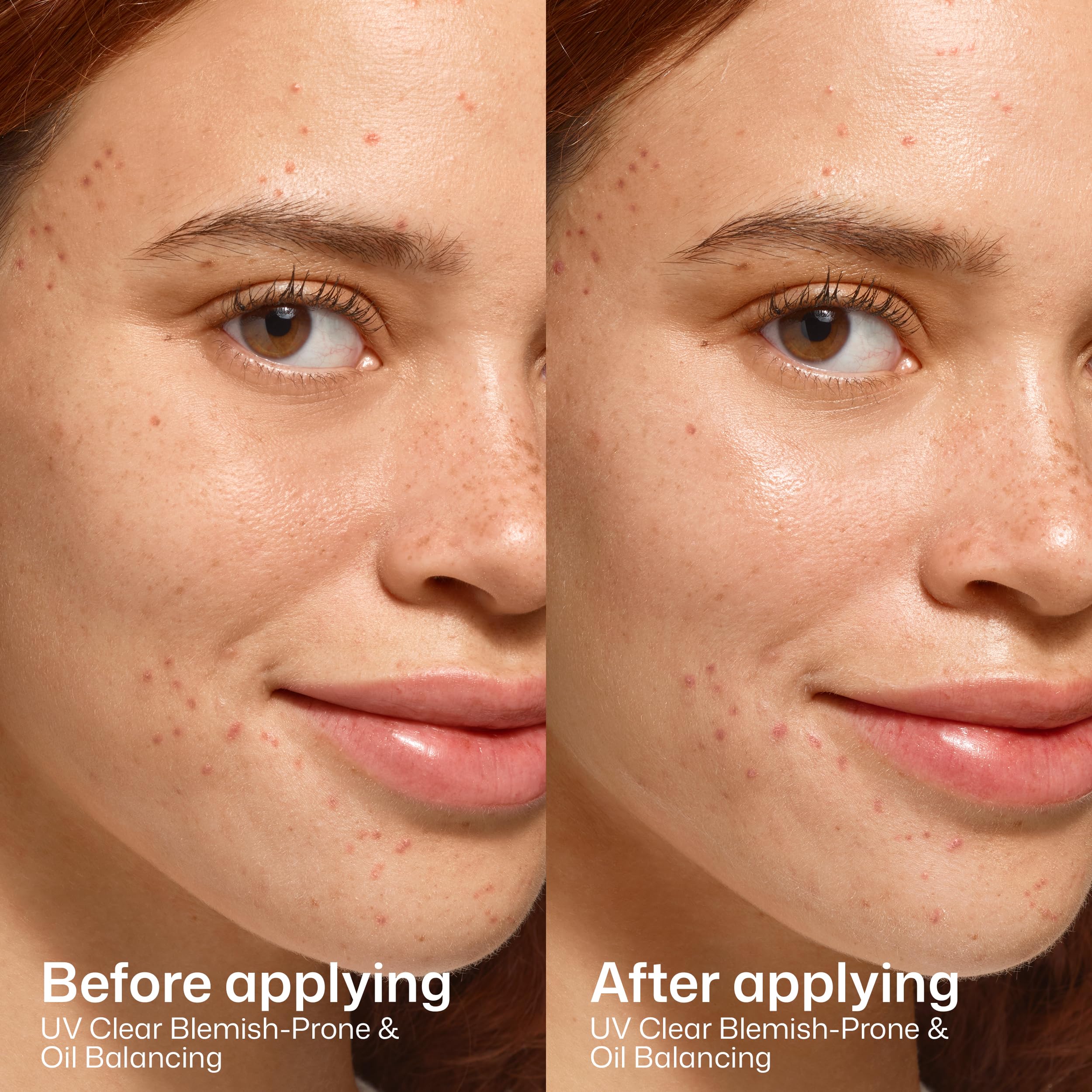 EltaMD worn under makeup to show compatibility and non-greasy wear