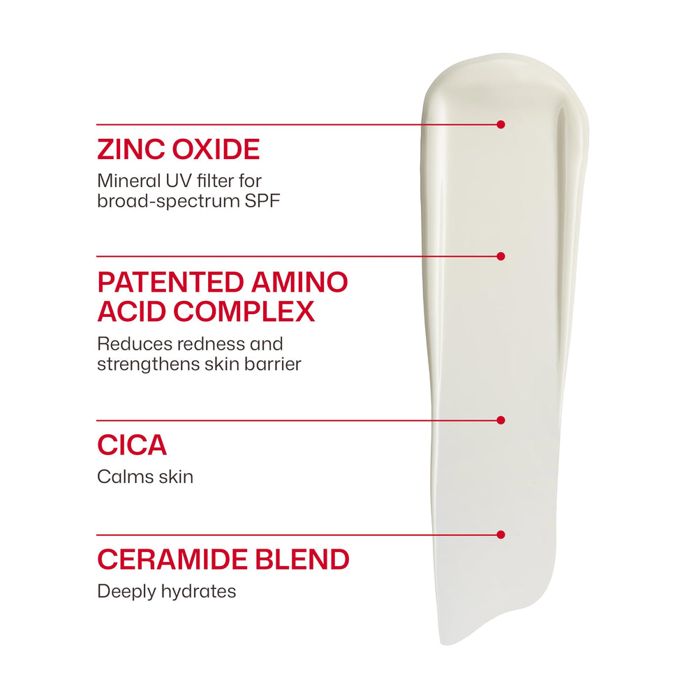EltaMD untinted formula blended on skin to reduce visible redness effect