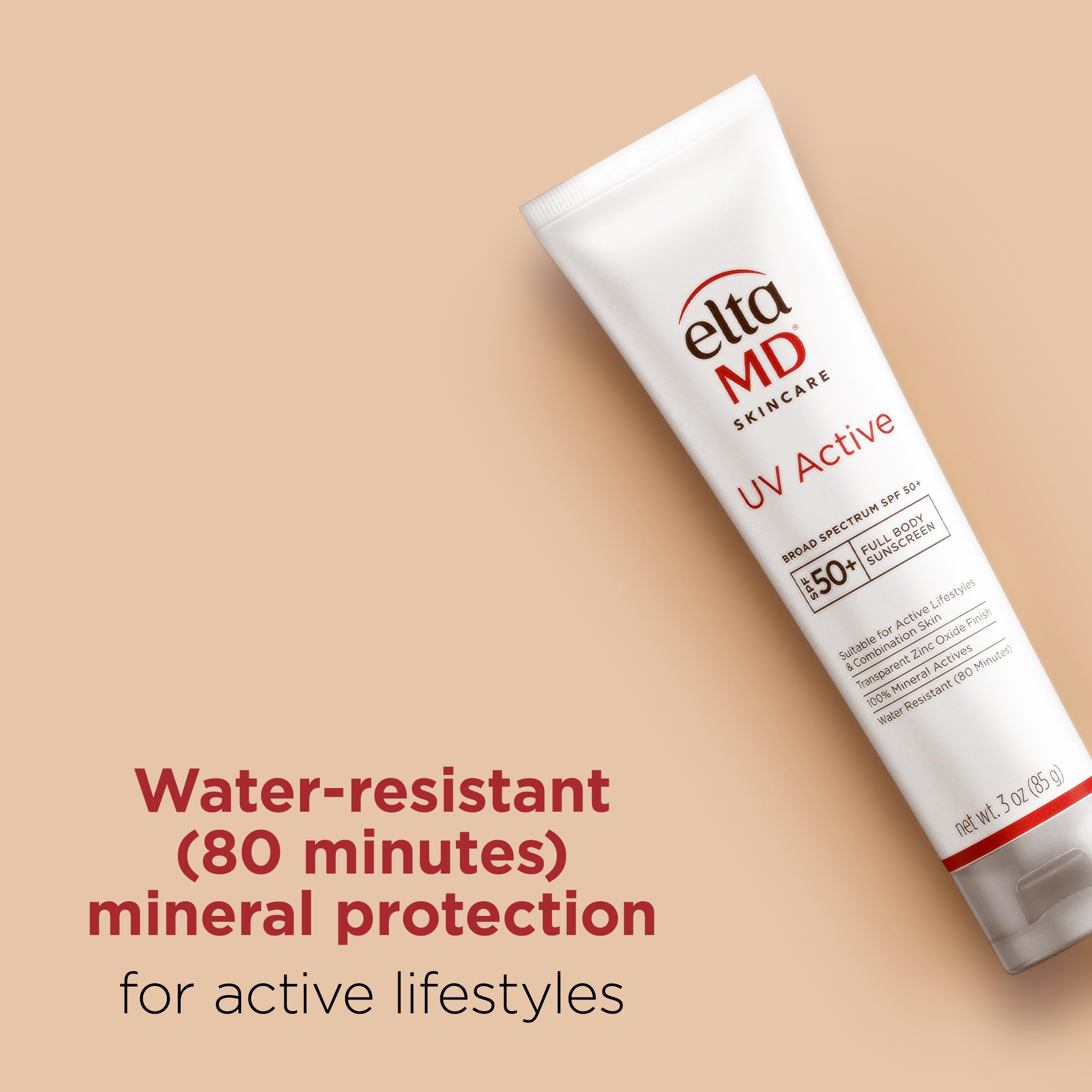 Squeezing EltaMD UV Active from tube to show easy, even application