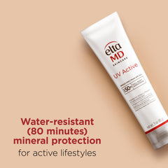 Squeezing EltaMD UV Active from tube to show easy, even application
