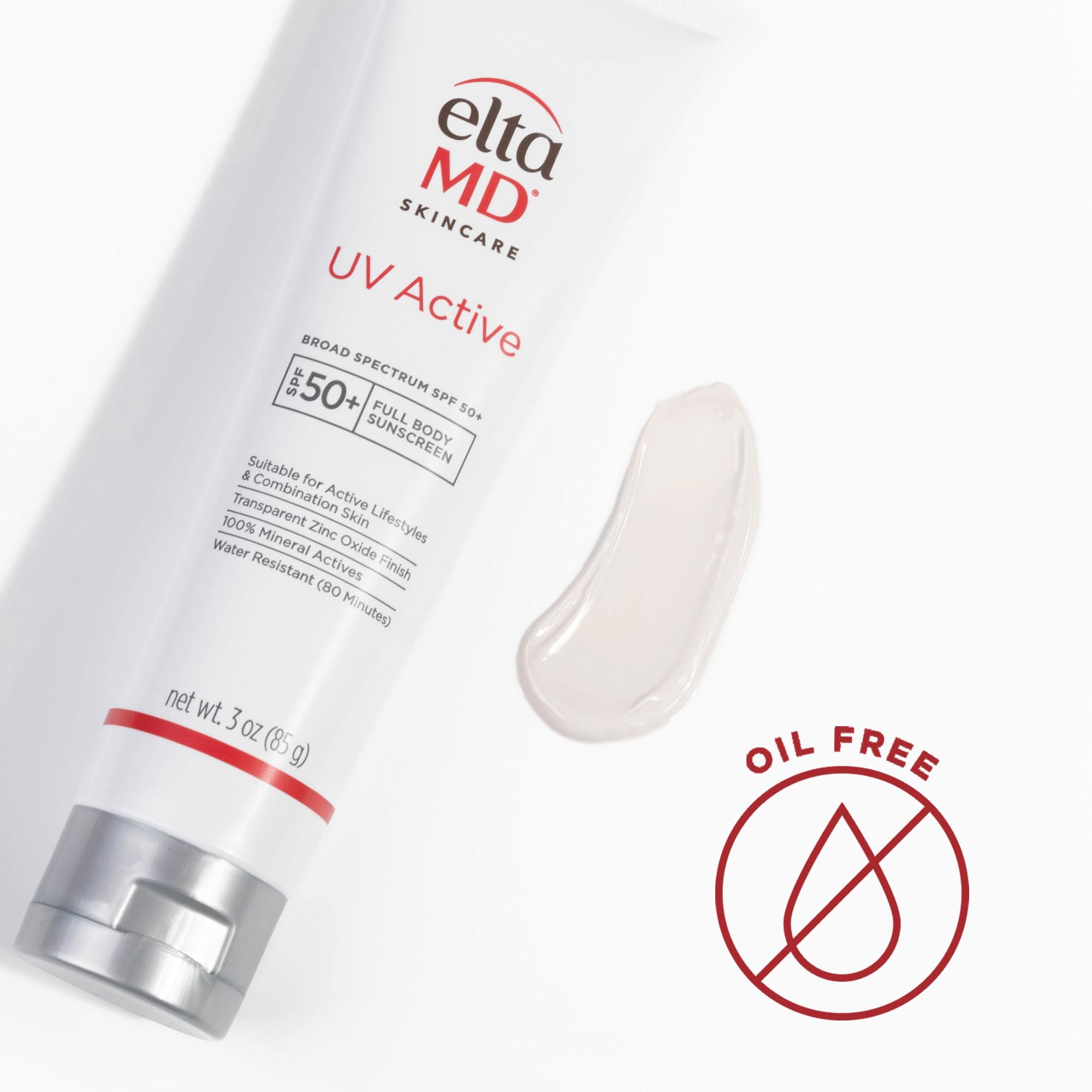 EltaMD UV Active texture close-up demonstrating lightweight, non-greasy finish