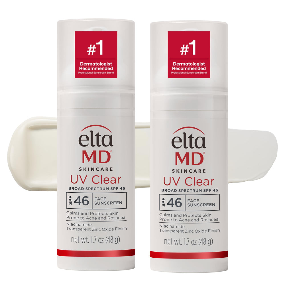EltaMD front packaging showing SPF 46 and clear formula benefits