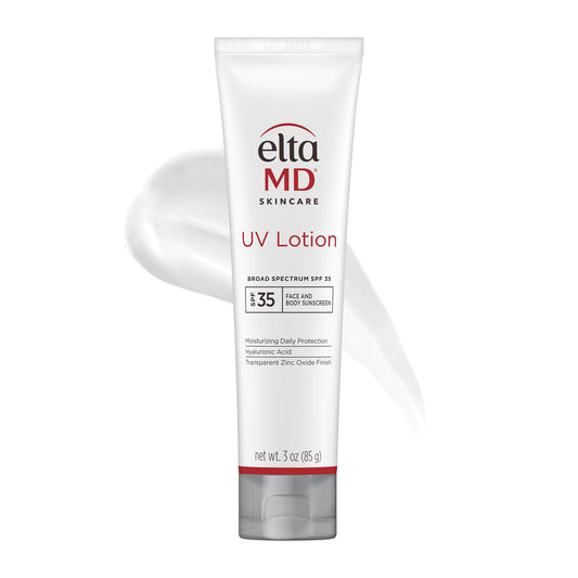 EltaMD UV Lotion front packaging showing SPF 35 and benefits