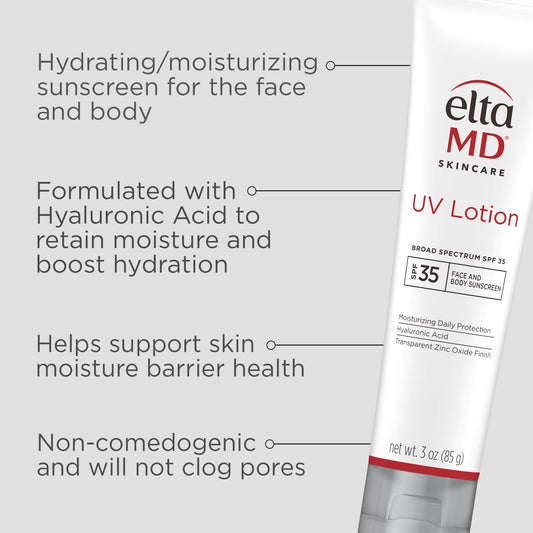 EltaMD product texture close-up highlighting hydrating, non-greasy finish