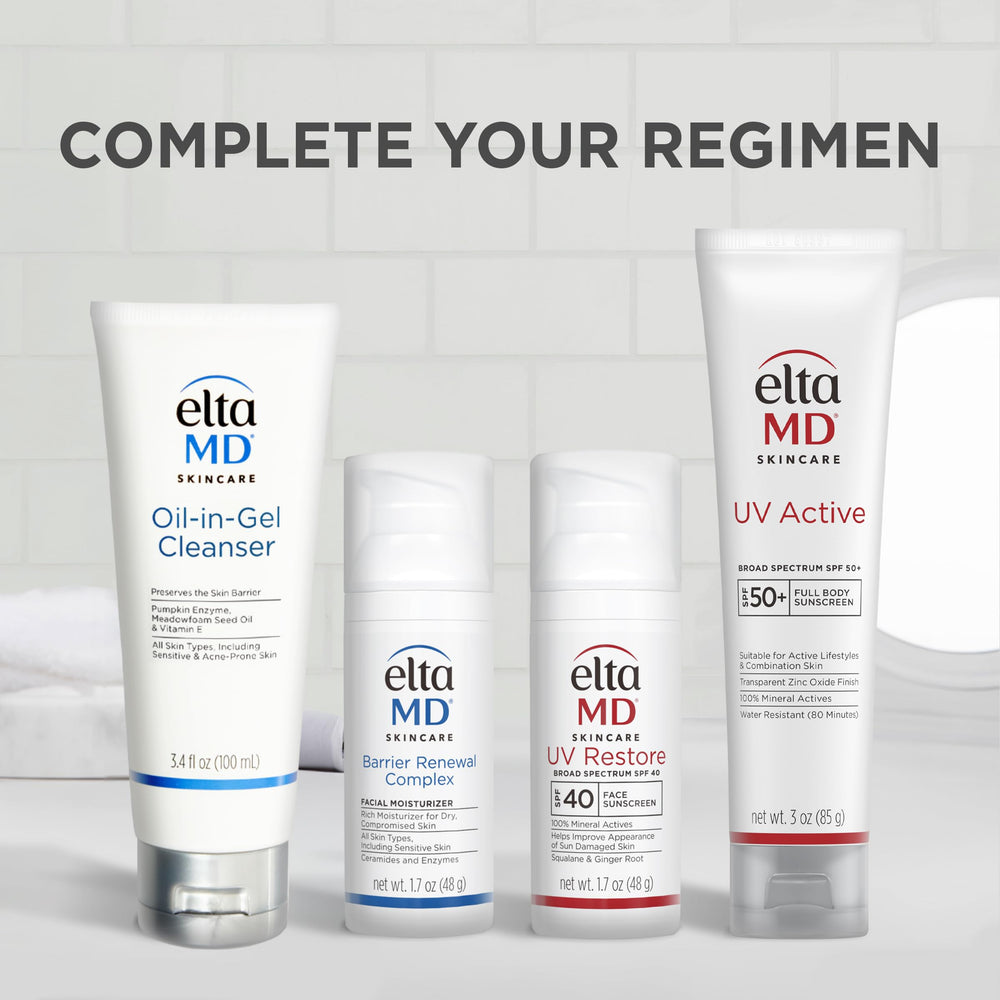 EltaMD UV Restore layered under makeup showing non-greasy, primer-like benefit
