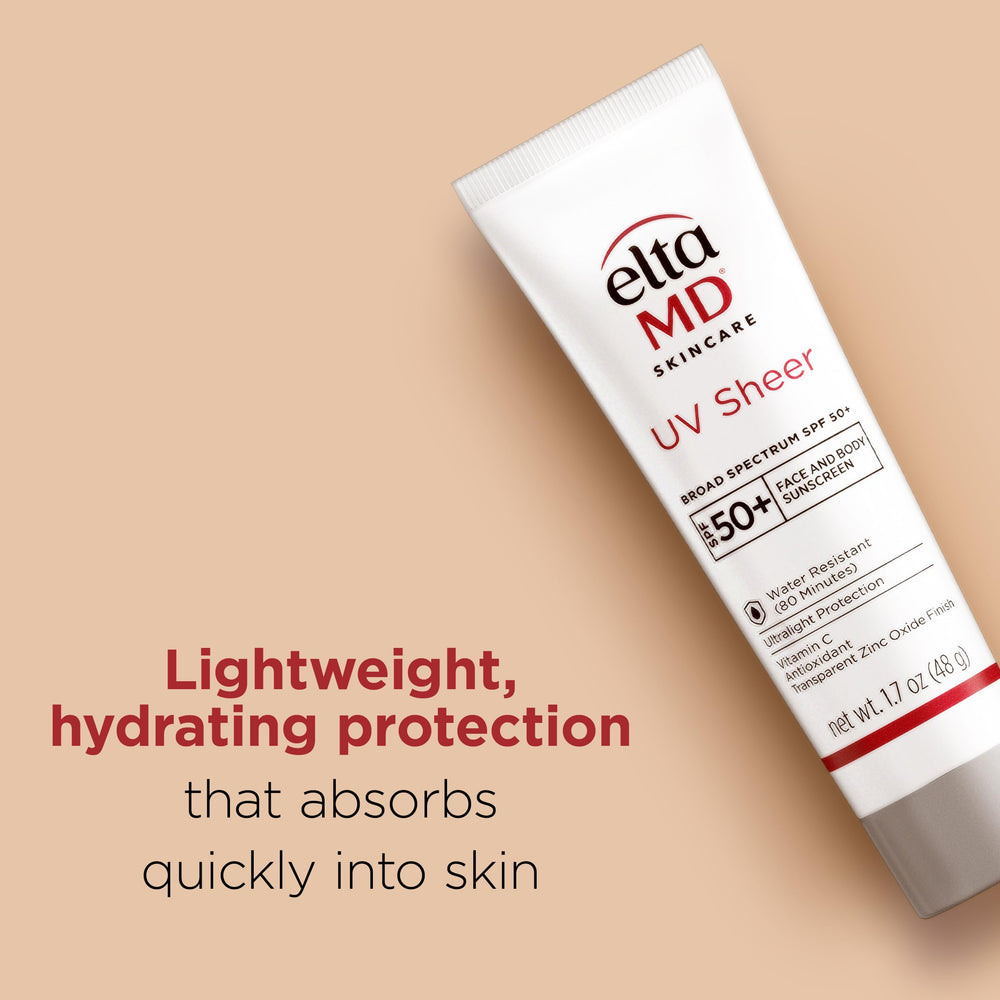 EltaMD texture close-up showing smooth lotion and fast absorption benefit