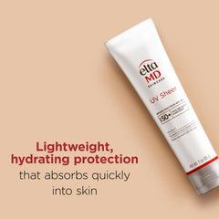 EltaMD close-up texture showing matte finish and fast-absorbing zinc oxide benefit