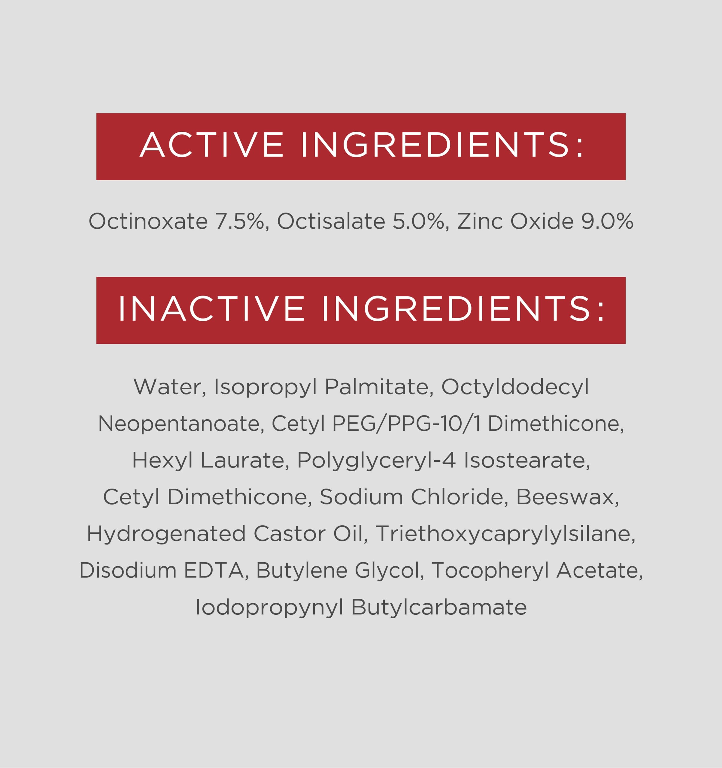 Zinc oxide ingredient visual with EltaMD logo showing mineral protection